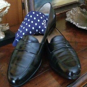 Mens Salvatore Ferragamo Black Penny Loafers SZ 13